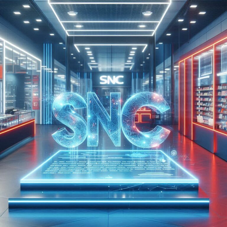 Illustration avec les initiales "SNC" dans un bureau de tabac